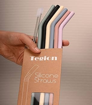 straw Amazon.com: Tegion Pastel Color 14” Extra Long Silicone
